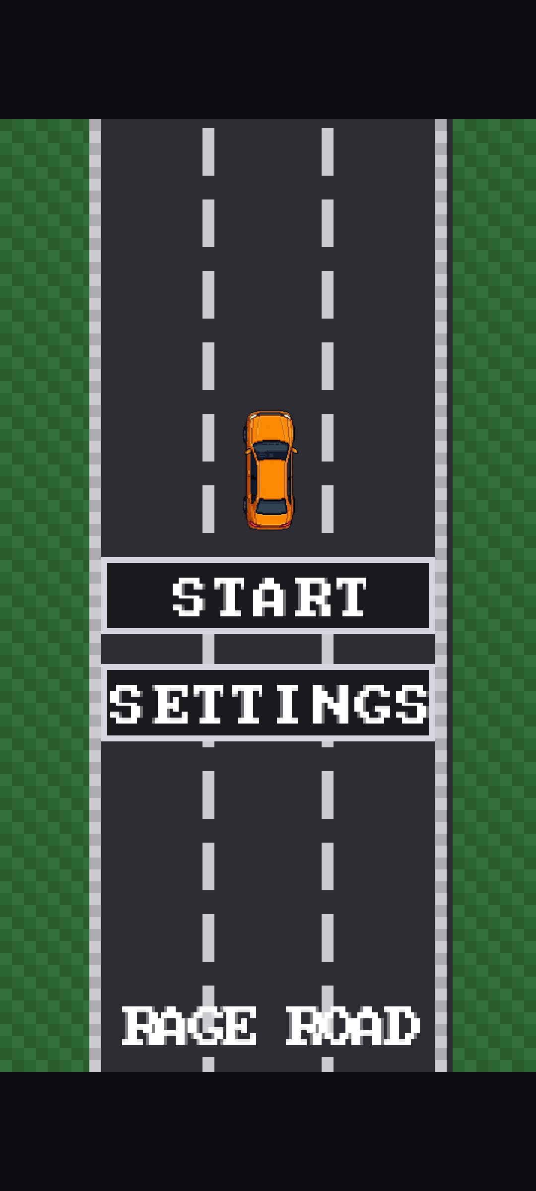 Rage Road menu screenshot